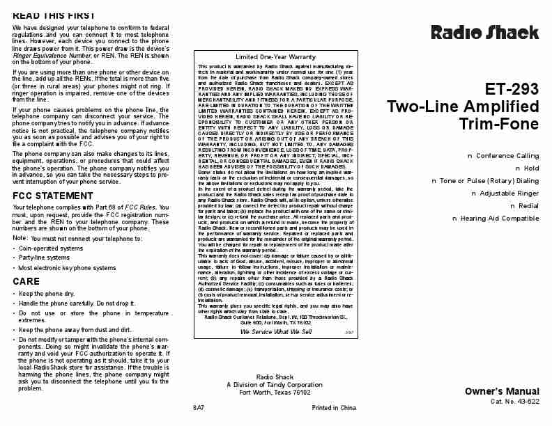 Radio Shack Amplified Phone ET-293-page_pdf